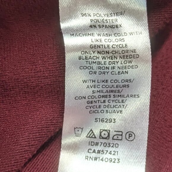 Lou & Grey for Loft Maroon Velour Cowlneck Size XS - Picture 7 of 10